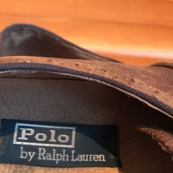 POLO RALPH LAUREN OXFORD LACEUP SHOES IN BEAUTIFUL NATURAL LEATHER MENS SIZE 13 - Picture 7 of 7
